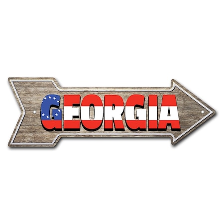 Georgia Arrow Sign Funny Home Decor 18in Wide